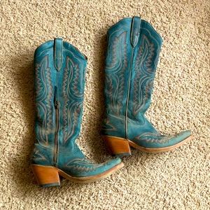 Ariat Casenova Knee High Boots Turquoise 8.5